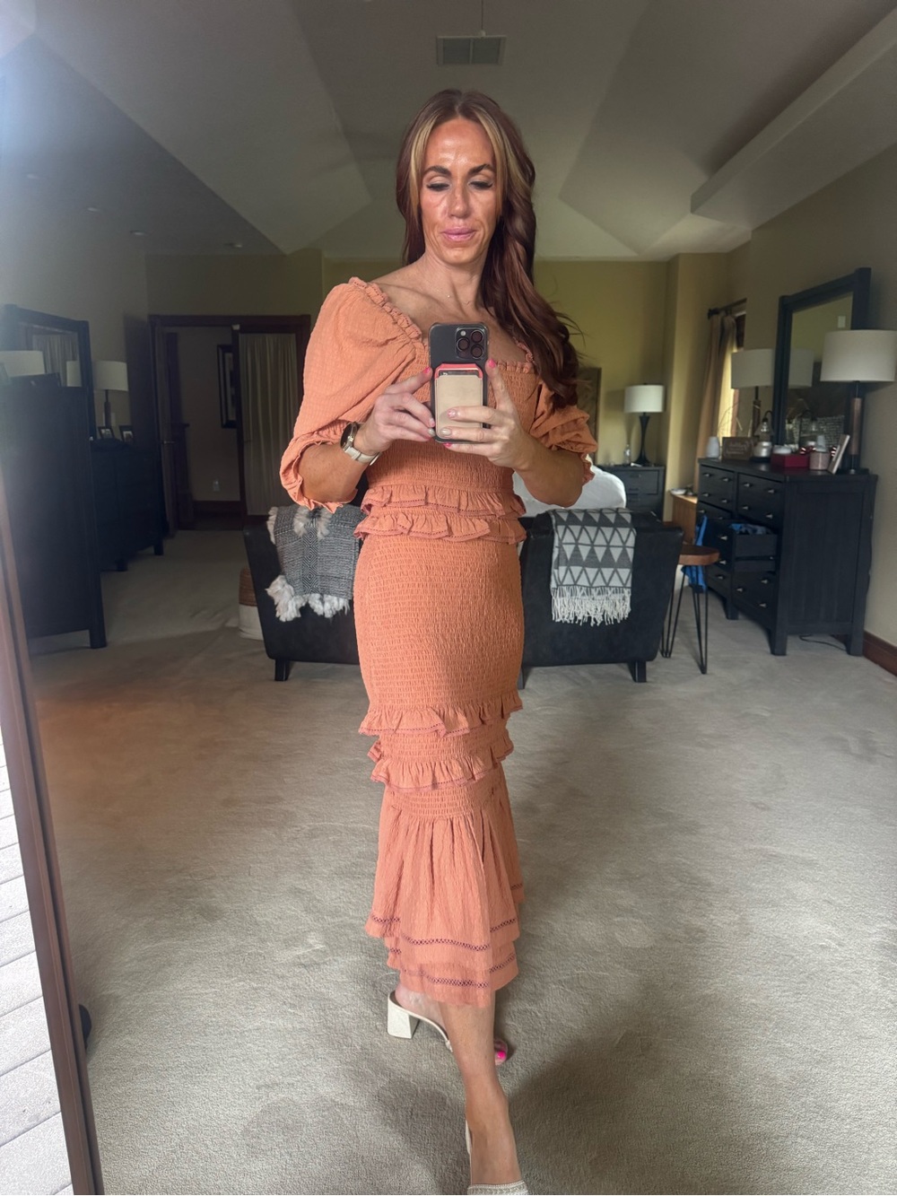 Free People beautiful ruffled dress!